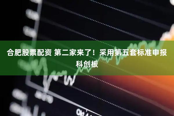 合肥股票配资 第二家来了！采用第五套标准申报科创板