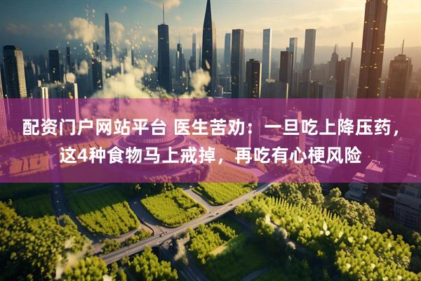 配资门户网站平台 医生苦劝：一旦吃上降压药，这4种食物马上戒掉，再吃有心梗风险